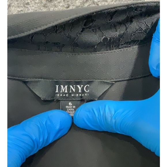 NEW!! Isaac Mizrahi black lace wide leg jumpsuit! Ruffles holiday, event Size 6 - Picture 16 of 17